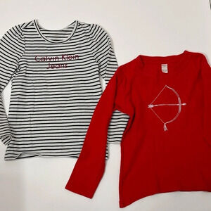 Girls Long Sleeve Shirt Calvin Klein Size 6